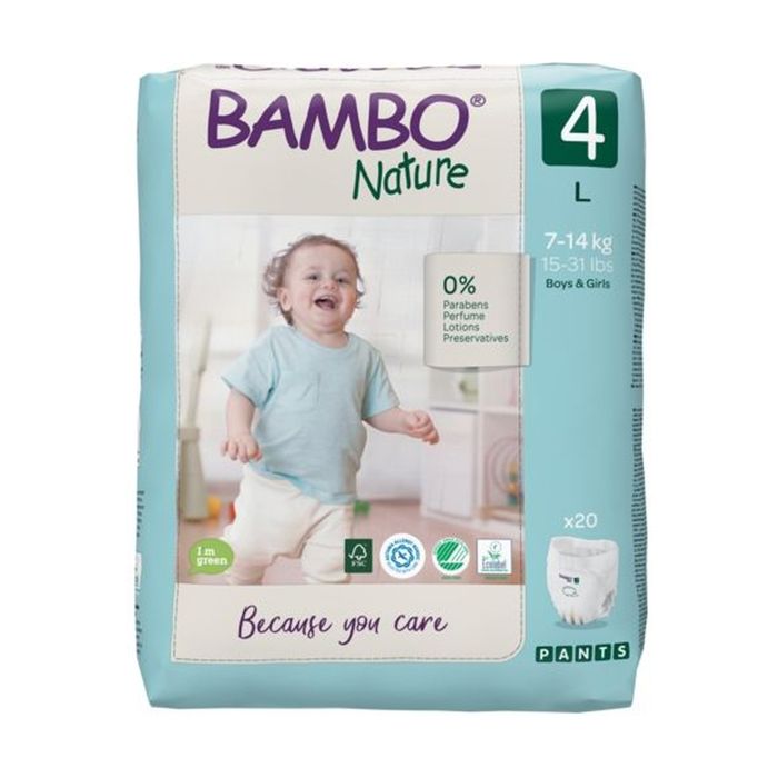 Culottes d'apprentissage Bambo Nature - Taille 4 - 20 unités