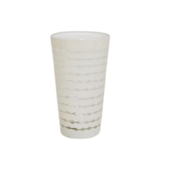 VASE WAVE BLANC 15CM