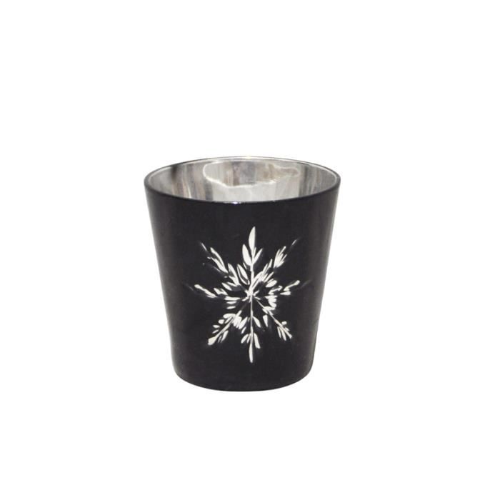 BOUGEOIRE STICK EN NOIR-ARGENTE 6CM