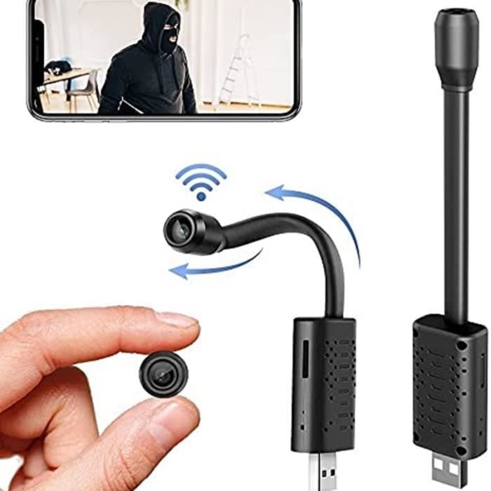 Mini Caméra Espion de surveillance, Full HD 1080P Mini Plug-in USB Caméra De Sécurité