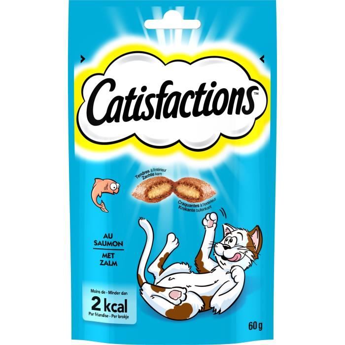 CATISFACTIONS Friandises au saumon pour chat 60 g
