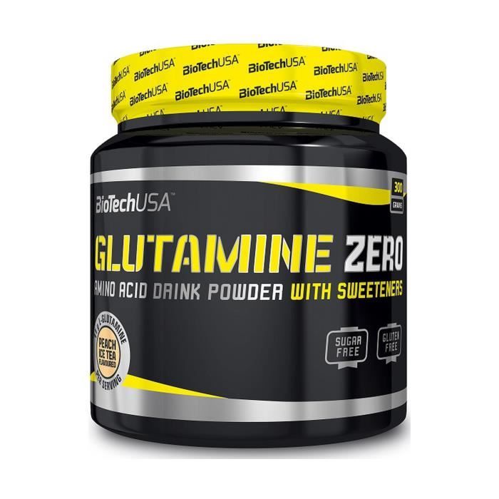 BioTechUSA+Glutamine Zero, Thé glacé à la pêche 300 g