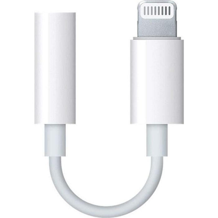 Adaptateur câble Type lightning vers prise jack 3.5mm audio écouteur Blanc pour Iphone 12 -Yuan Yuan