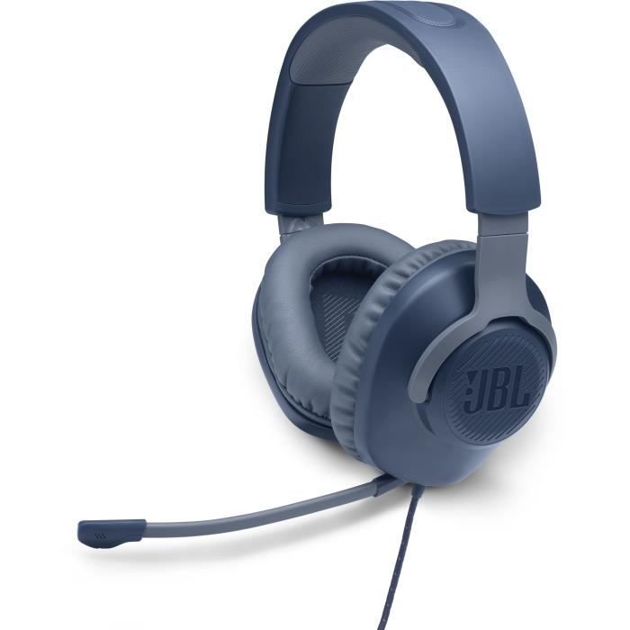 Casque-Micro Gaming filaire - JBL - Quantum 100 - Bleu