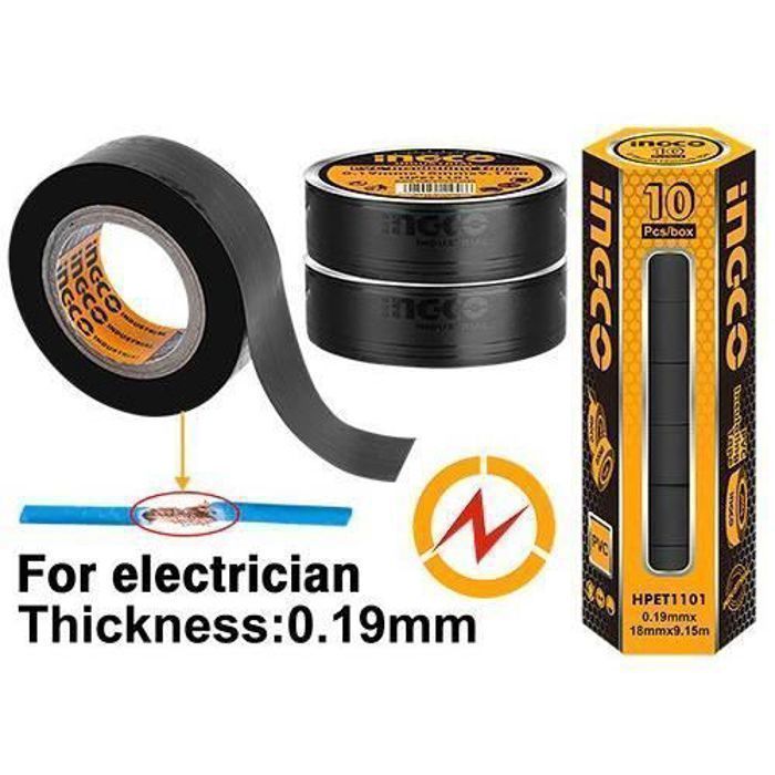 INGCO PVC INSULATING TAPE NOIR - HPET1101