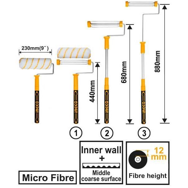 Brosses cylindrique télescopique - HRHT442302T - INGCO