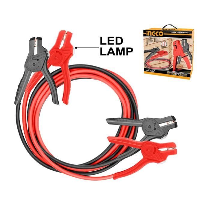 Câbles de démarrage 600A avec témoin LED - HBTCP6008L - INGCO