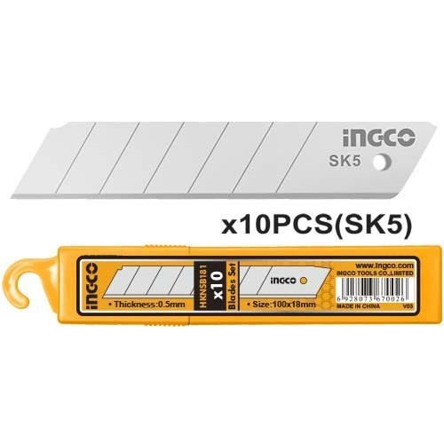 Boîte de 10 lames de cutter 18*100mm - HKNSB181 - INGCO