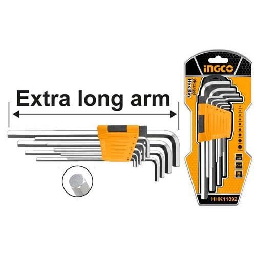 Clés Hex Extra long Set de 9 pièces 1.5-10mm