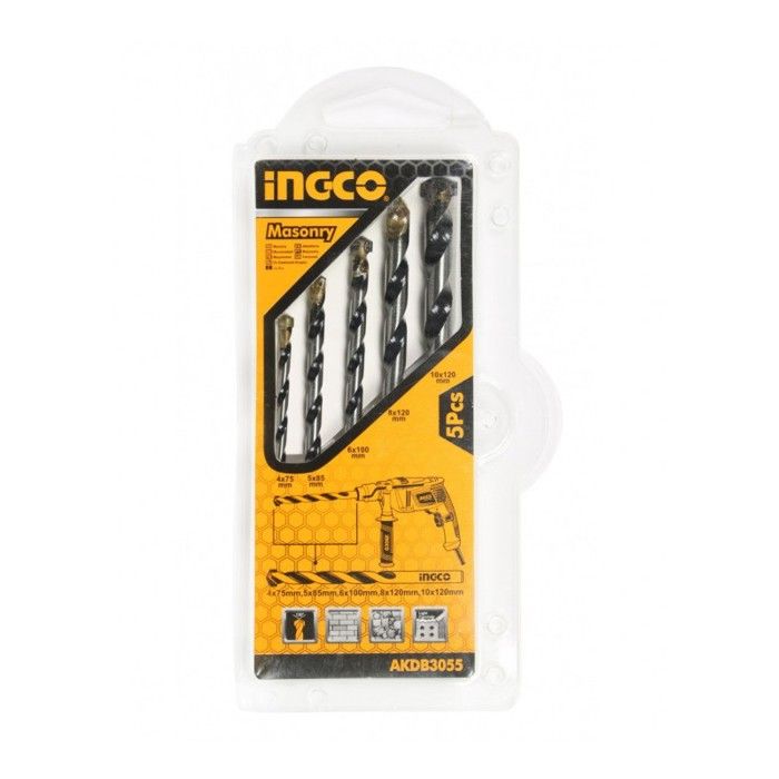 INGCO Set de 5 forets à béton - AKDB3055