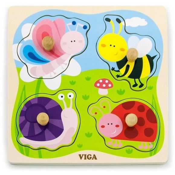 puzzle en bois insectes 4 pièces