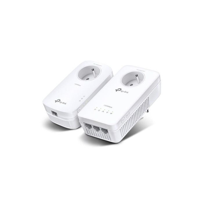 CPL WiFi AC1200 Mbps + CPL 1300 Mbps - TP-Link TL-WPA8635P KIT - Ports Ethernet Gigabite et prise intégrée - CPL WiFi Kit de 2