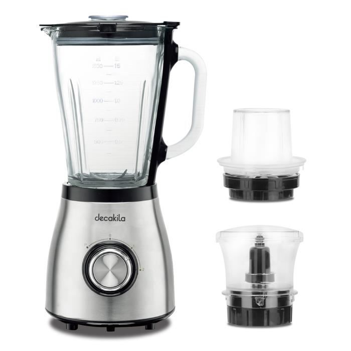 MIXEUR BLENDER 600W 1.5L INOX VERRE DECAKILA