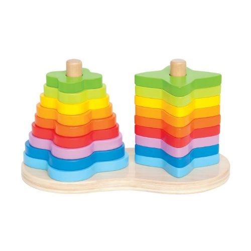 Arc-en-ciel double à empiler Hape E0406