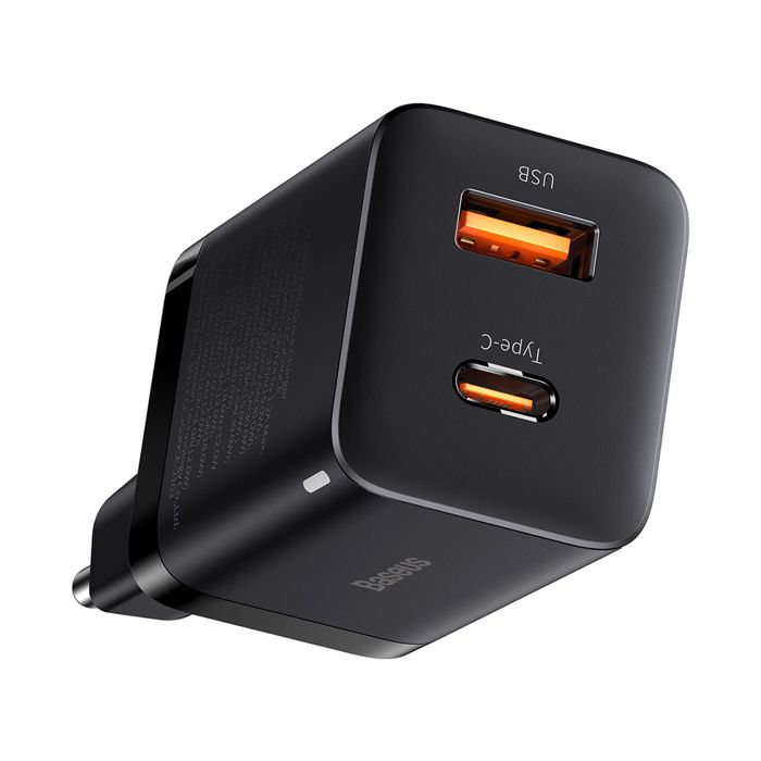 Chargeur Baseus Super Si Pro Quick Charger C+U 30W Noir