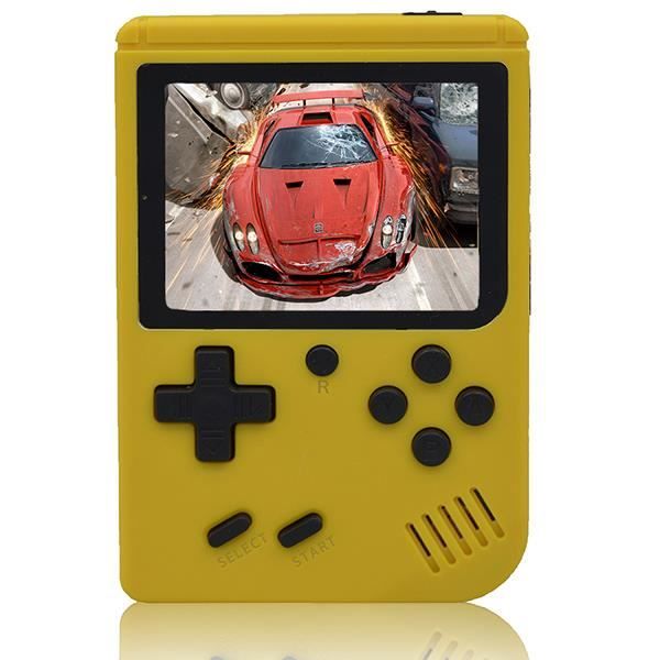 Retro Portable Mini Console de jeu portable 8 bits LCD couleur 3 pouces Joueur de jeu de couleurs intégré yellow