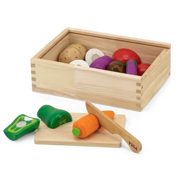 Viga Toys toy food junior wood 9-piece