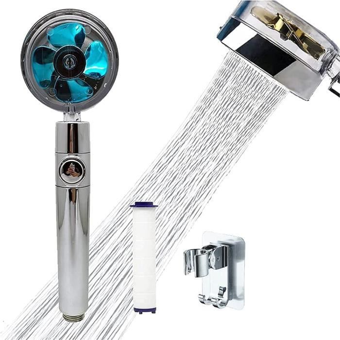 Propeller Driven Handheld Shower Head High Pressure, 360° Power Shower Head Rotating Water Saving Shower Head Turbocharged, wi[618]