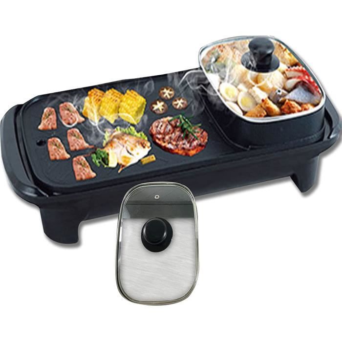 Grill Electrique De Table, Barbecue D'intérieur électrique Sans Fumée, Barbecue électrique Portable, Pot De Shabu Pour Barbecue A91