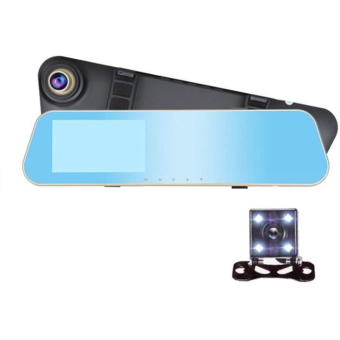 Dashcam Double Objectif Enregistreur Conduite Rétroviseur Full HD 1080p Grand Angle 140° Caméra Recul étanche Capteur G Enregis A193
