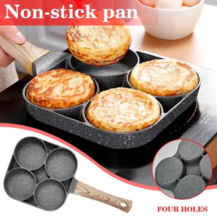 Poêle à Omelette - Non spécifié - 4 Trous - Anti-adhésif - Alliage d'aluminium - Facile à nettoyer