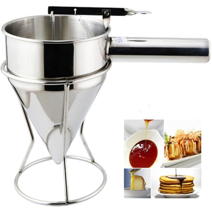 Acier Inoxydable Distributeur De Pâte À Crêpes RésisterDistributeur D'entonnoirEntonnoir À Pâtisserie Ustensile De Cuisine po [326]