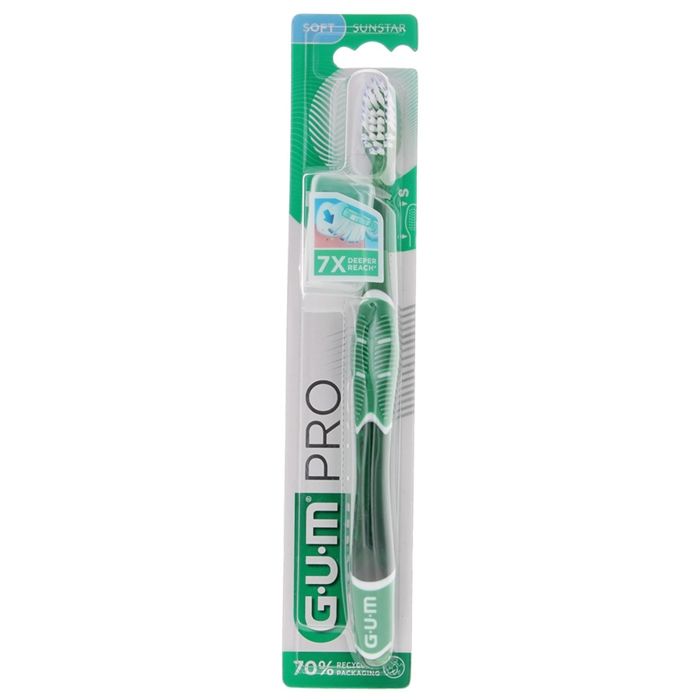 Brosse à dents - GUM Butler - Technique Pro 525 - Souple - Hygiène bucco-dentaire - Couleur Aléatoire