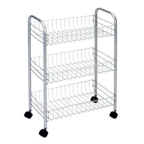 Chariot multi-usage - Metaltex - Lugano - 3 étages - Métal chromé - Antirouille et antistatique