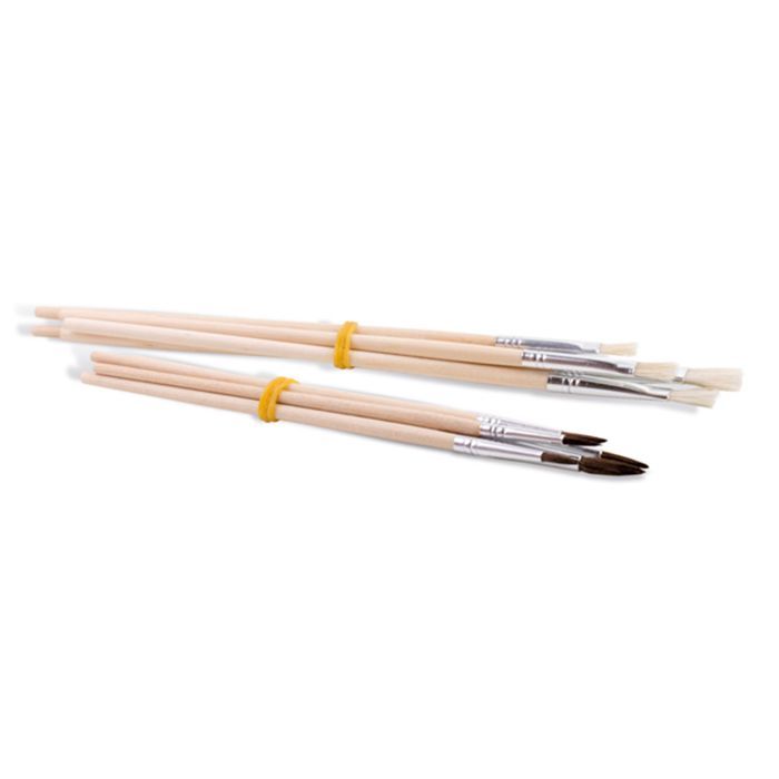 Pinceaux ronds et carrés avec pinceaux Case Prime 10