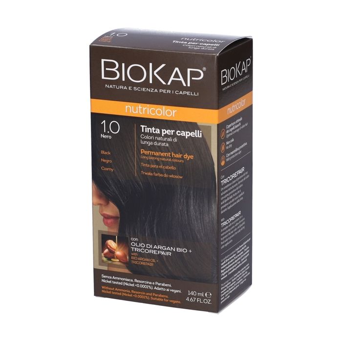 Biokap Nutricolor Teinture pour Cheveux 1.0 Noir 140ml