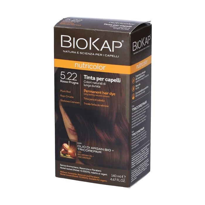 Biokap Nutricolor Teinture pour Cheveux 5.22 Rouge Prune 140ml
