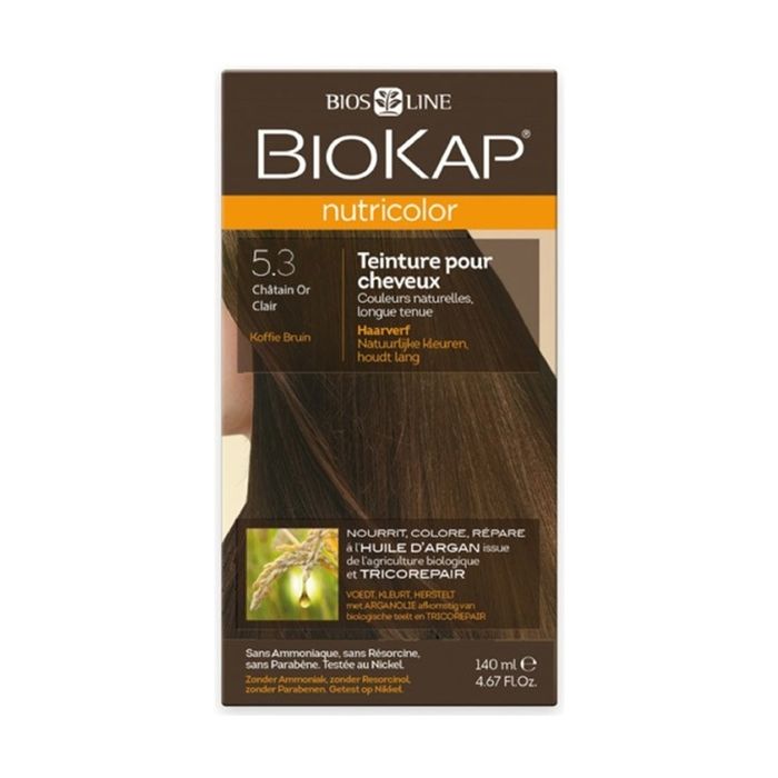 Biokap Nutricolor Teinture pour Cheveux 5.3 Châtain Or Clair 140ml