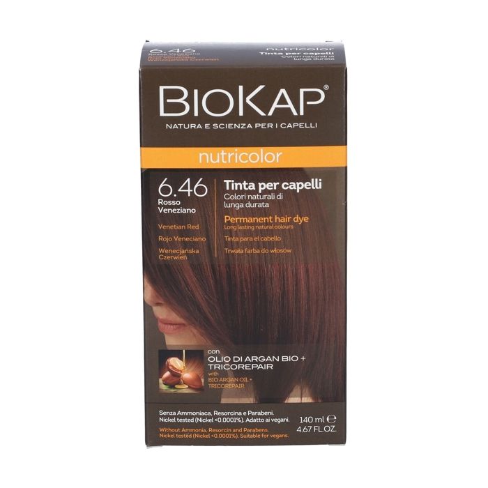 Biokap Nutricolor Teinture pour Cheveux 6.46 Rouge Vénitien 140ml