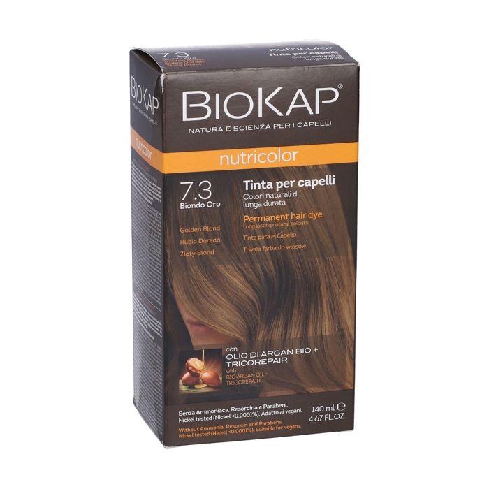 Biokap Nutricolor Teinture pour Cheveux 7.3 Blond Or 140ml