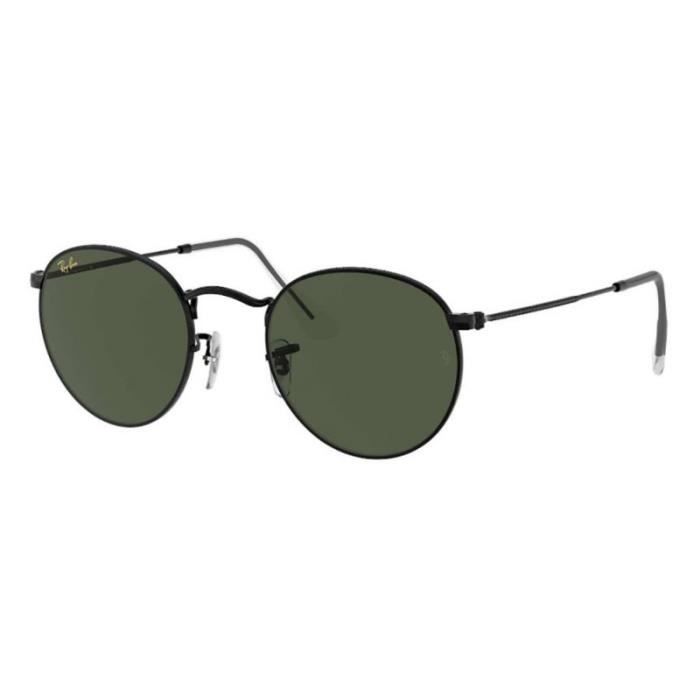 Lunettes de soleil Ray-Ban Round Metal Noir Vert Classique G-15 50