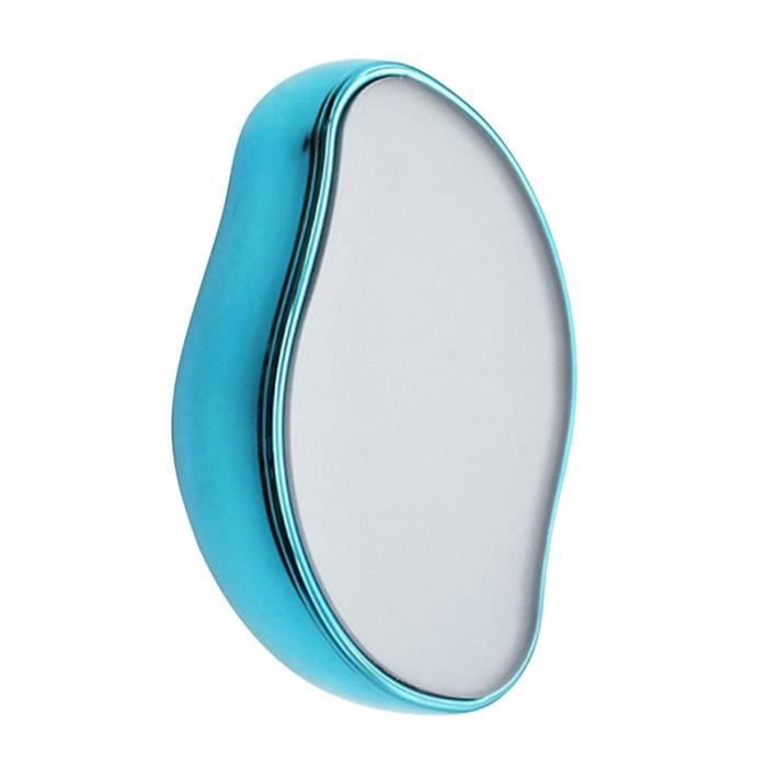 Epilateur Crystal Hair Eraser, épilateur Physique indolore pour femme, Gomme à cheveux en cristal,outil d'épilation portable (Bleu)