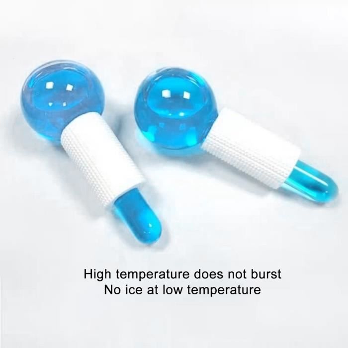 TRAITEMENT SPECIFIQUE VISAGE OU CORPS  Boule de visage 2pcs  Set Exercice Cool Polyatile Verre style-Blue1