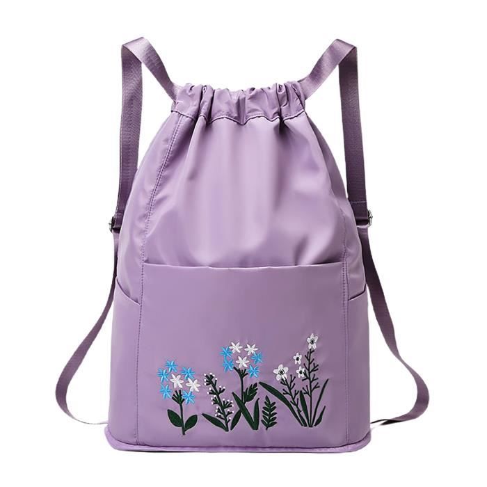 Sac à cordon - Taro - Violet - Imperméable - Grande capacité - Multisport