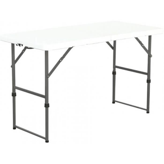Table pliable pour extérieur - Blanche - Easy 122 Garbar