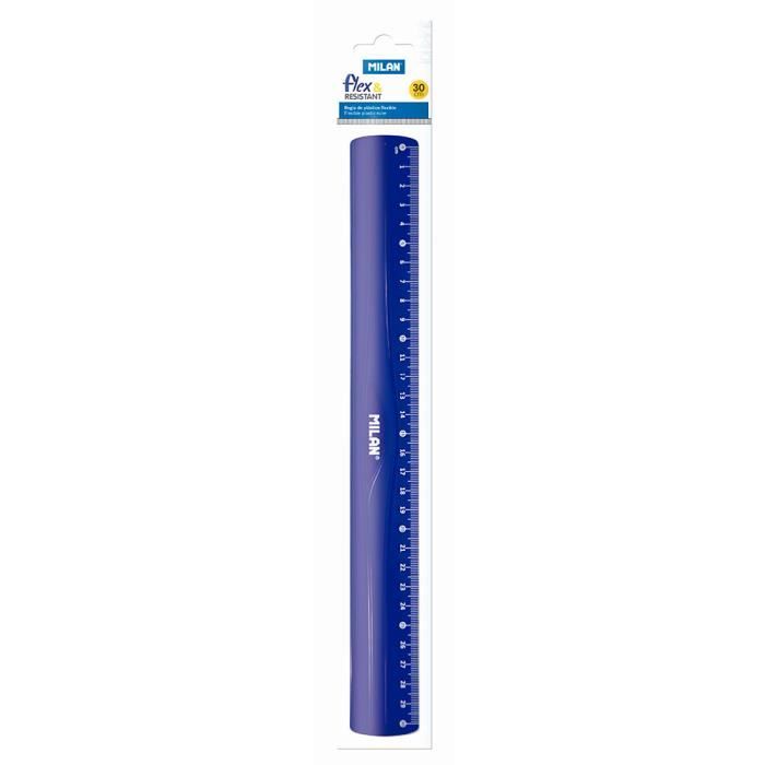 Règle flexible MILAN 30cm bleue