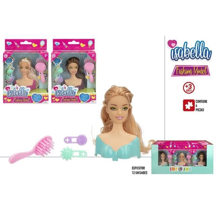 DOLL HEAD W- ACC - BRENDA