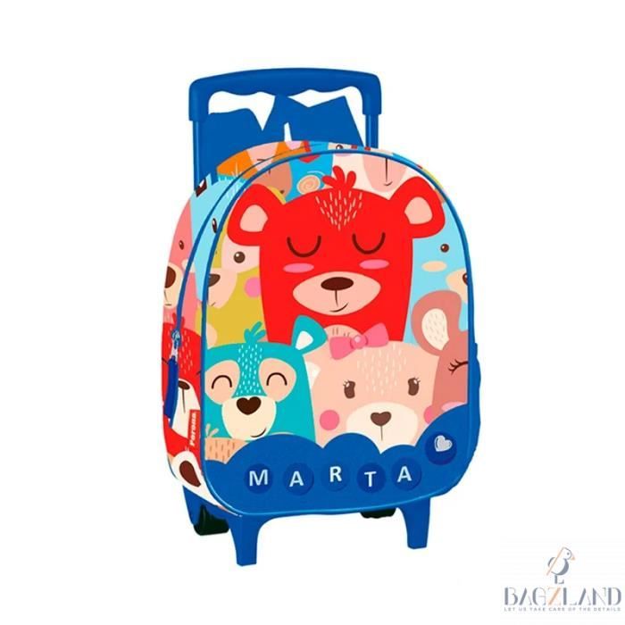 Cartable à roulettes crèche Ourson 28 cm