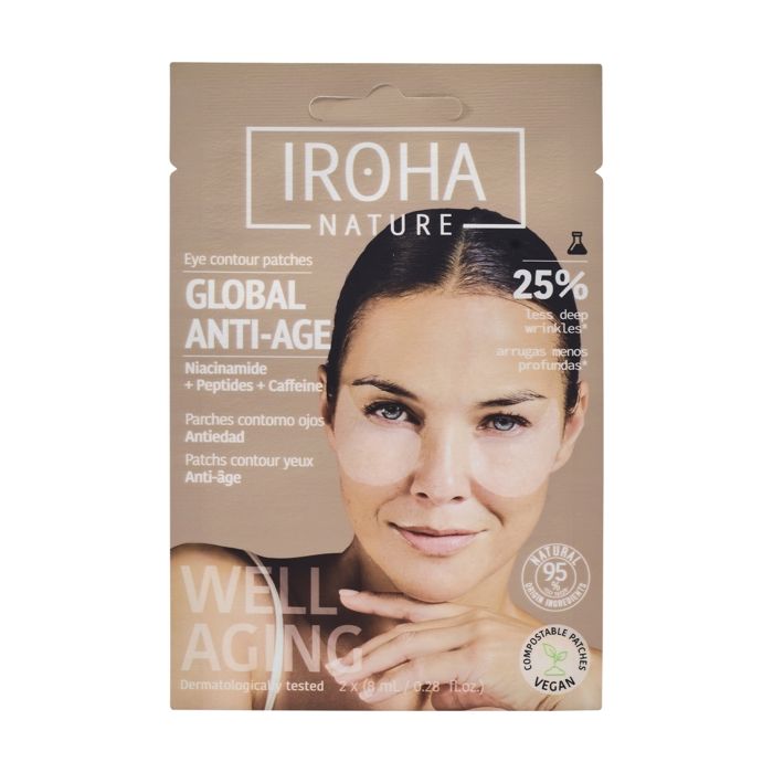 IROHA NATURE - Patchs pour les yeux aux peptides de caféine et de niacinamide 2 unités de 8ml