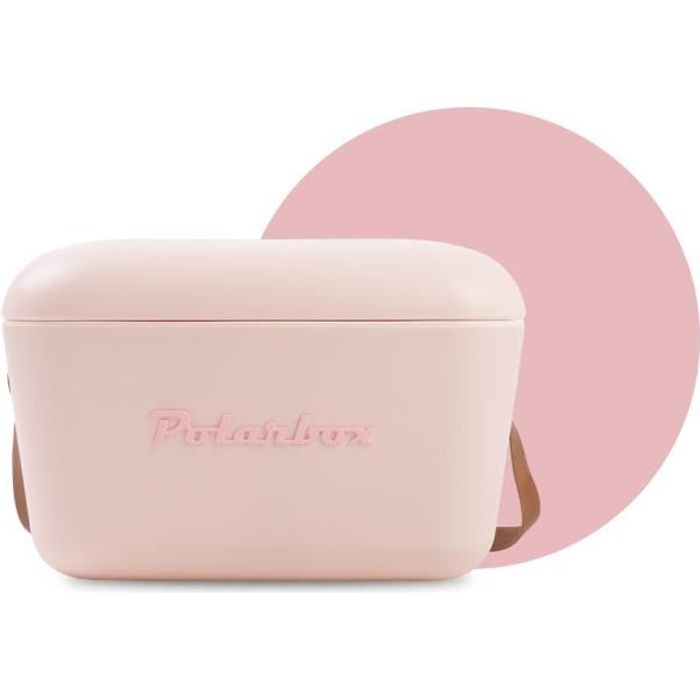 Glacière portable - Polarbox - Rétro Vintage - 20 litres - Couvercle convertible - Rose nude