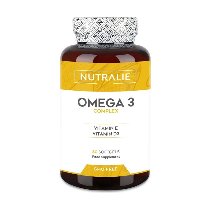 NUTRALIE Oméga 3 complex Vitamines D3 et E 60 Capsules complément alimentaire