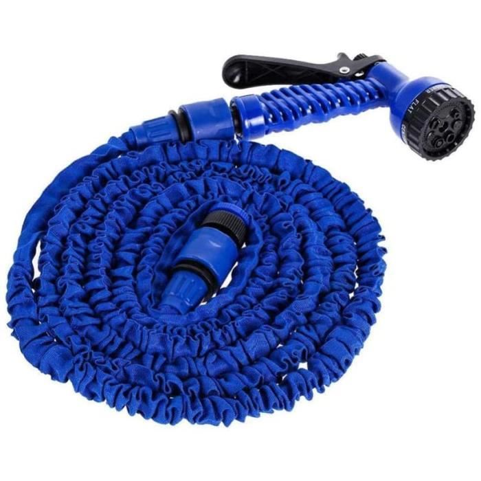 Tuyau arrosage 100Ft Tuyau d'Arrosage Extensible 30m Tuyau d'eau T&eacute;lescopique Flexible avec Pistolet &agrave; Eau &agrave;184