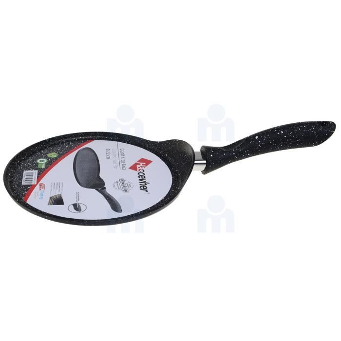Crêpière en granit 22cm épaisseur 3mm noire   HASCEVHER
