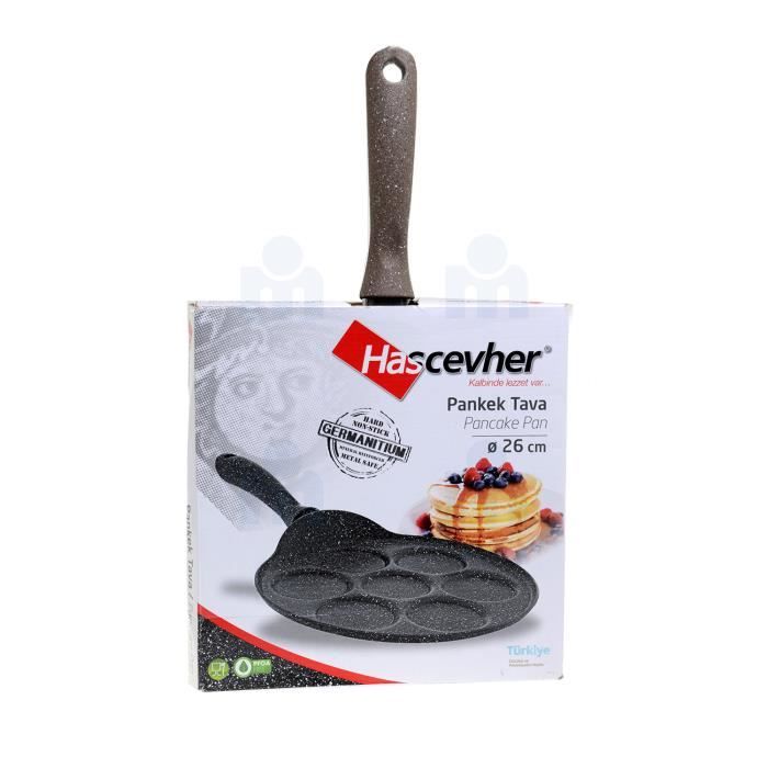 Crêpière en granite 7 pièces 26cm épaisseur 3mm marron HASCEVHER