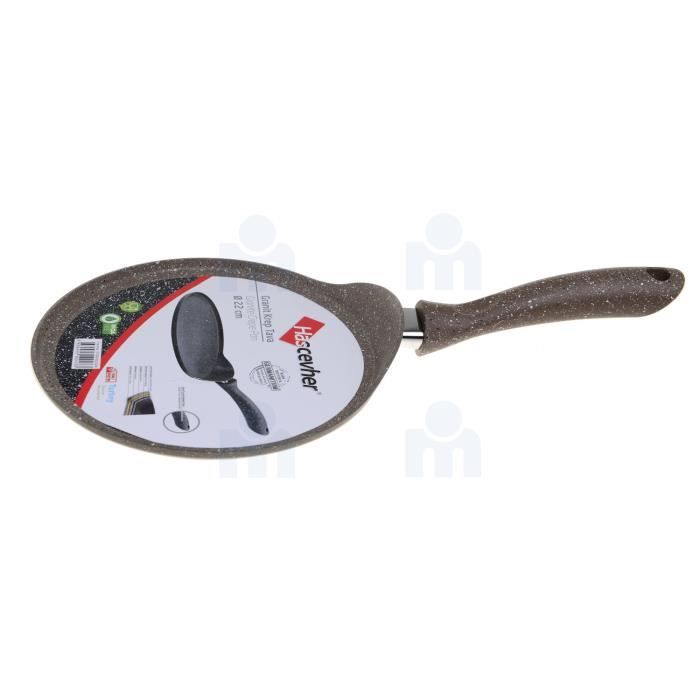 Crêpière en granit 22cm épaisseur 3mm marron   HASCEVHER