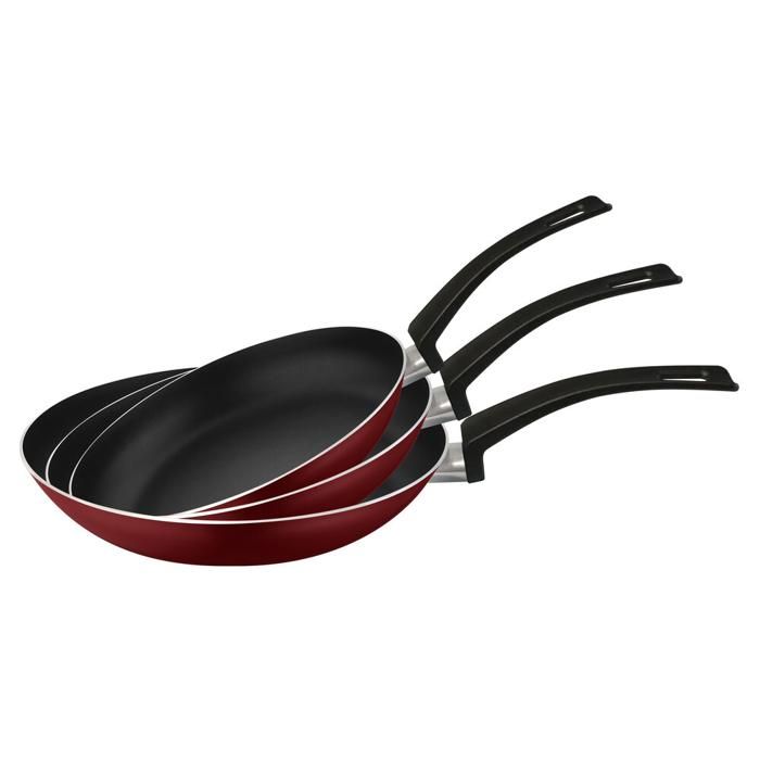 Set de 3 poêles 18-22-26cm bordeaux   ROSETTA